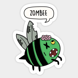 Zombee pun Sticker